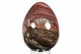 Colorful, Polished Petrified Wood Egg - Madagascar #245376-1